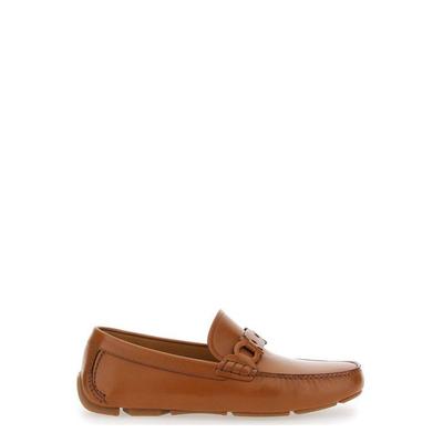 Almond-Toe Slip-On Loafers - Brown - Ferragamo Slip-Ons