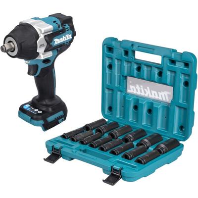 Makita - dtw 700 z Akku Schlagschrauber 18 v 700 Nm 1/2' Brushless + Steckschlüssel Set 14 tlg. Image