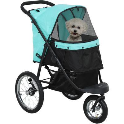 Pawhut - Hundewagen Jogger Hundebuggy klappbar für kleine Hunde & Katzen bis 10 kg Katzenbuggy mit Image