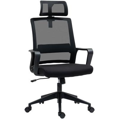 Homcom - Bürostuhl Ergonomischer Schreibtischstuhl mit Armlehne, Verstellbar Kopfstütze, Image