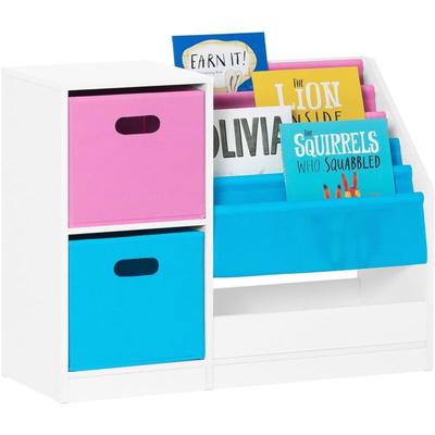 Sobuy - KMB76-F Bücherregal Kinder Kinderregal mit Boxen Aufbewahrungsregal Kinder Spielzeugregal Image