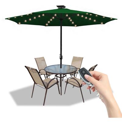 Vingo - 3.5m Sonnenschirm mit led Gartenschirm Wasserabweisend Terrassenschirm UV30+ mit Handkurbel Image