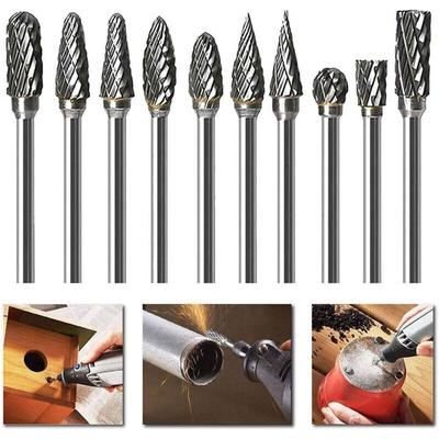 Doppelschneidiges Wolframkarbid-Frässtift-Set für Rotationswerkzeuge, 1/8-Zoll-Schaft-Schleifbits, Image