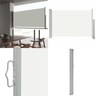 Vidaxl - Ausziehbare Seitenmarkise 60×300 cm Creme - Balkonmarkise - Sonnenschutz Image