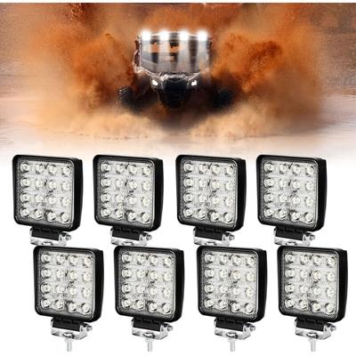 Led Arbeitsscheinwerfer 48W led Scheinwerfer Rechteck IP67 Wasserdicht 12V 24V für LKW,Offroad,