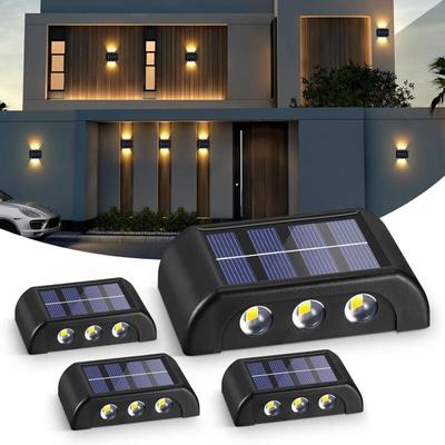 Tonchean - Solarleuchten Außen, 4er Pack Solar Gartenleuchten, led Außenwandleuchte Warmweiß IP65 Image