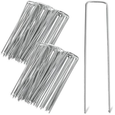 Tolletour - 100er Set Heringe Erdanker Bodenanker. Rostbeständig. 15x2.5cm. Ø2.8mm. Feuerverzinkt Image