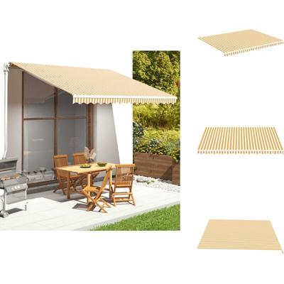 Markisenbespannung Gelb und Weiß 4,5x3,5 m - Markisenstoff - Sonnensegel - Outdoor Dekoration Image