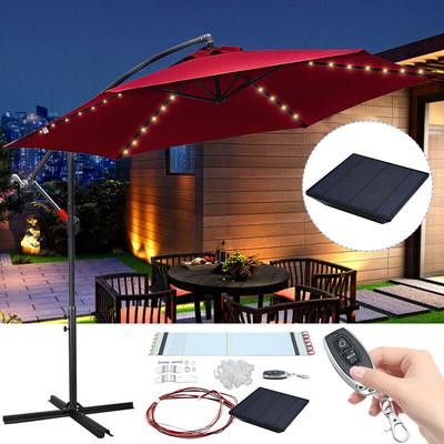 Sonnenschirm mit LED 300 cm Gartenschirm Balkonschirm Rund Neigefunktion Wasserabweisend um Image