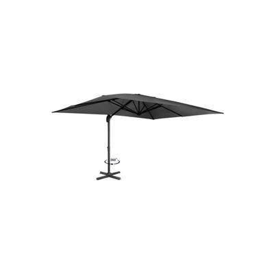 Idmarket - 360° drehbarer und neigbarer Sonnenschirm calvi grau 3x4 m mit Hülle Image