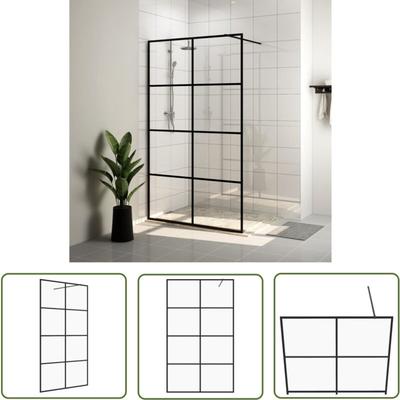 The Living Store - Duschwand für Begehbare Dusche mit Klarem esg Glas 100x195 cm - Duschwand Image