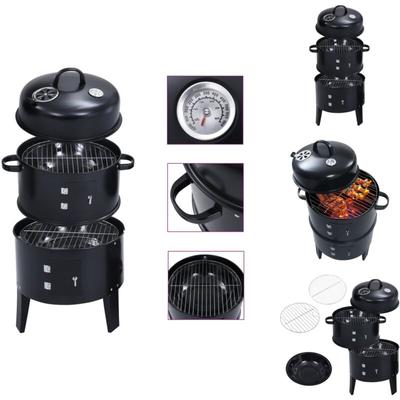 Grills - Living 3-in-1 Holzkohlegrill Räucherofen 40×80 cm - Schwarz Image