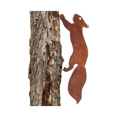 42 cm – Eichhörnchen für Baum – Gartendekoration aus Metall – natürliche Rostpatina, Image
