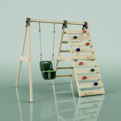 Rebo - OutdoorToys Schaukel Veilchen aus Holz in Grün Image