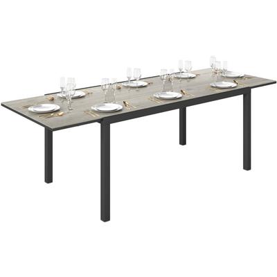 Gartentisch Ausziehbarer Esstisch für 6-8 Personen, 160/240 x 90cm Aluminium Balkontisch mit Image