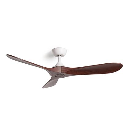 Efectoled - Deckenventilator Leise Spetses Weiss 132cm dc Motor für Aussen Walnussholz Ohne Licht, Image