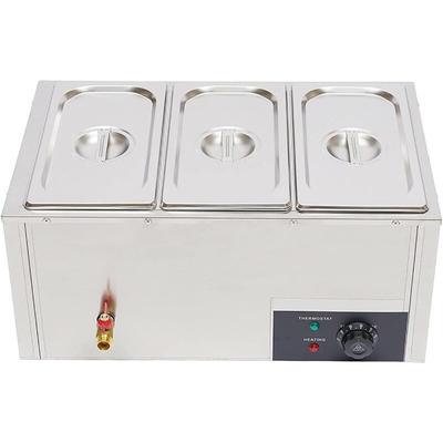 Gojoy - Edelstahl Buffetwärmer Buffetbehälter 3 Pan Gastronomie Speisewärmer Warmhalteplatte Image