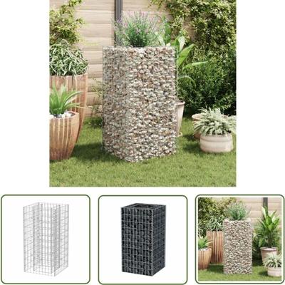 The Living Store Gabionen-Hochbeet Stahl 50×50×100 cm - Gabionen-Hochbeet - Stahltanks Image