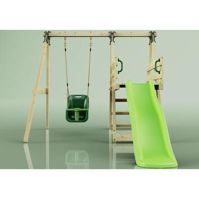 Rebo - OutdoorToys Schaukel Hortensie - grün aus Holz in Grün mit Image