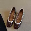 Frauen Retro Sanfte Bowknot Flache Schuhe Koreanische Mode Elegante Rote Karree Stiletto Pumps
