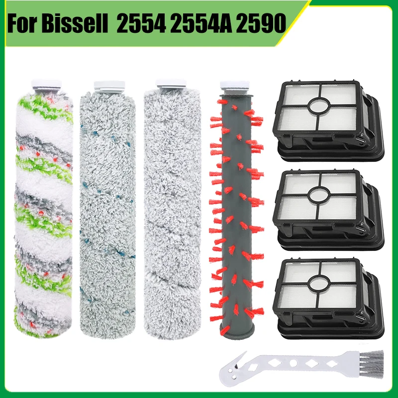 Kompatibel für Bissell Crosswave Cordless Max 2554 2554A 2590 2596 2596B 2596M 2765 2765F 2765Z2765E2765N Hauptbürste Hepa-Filter Image