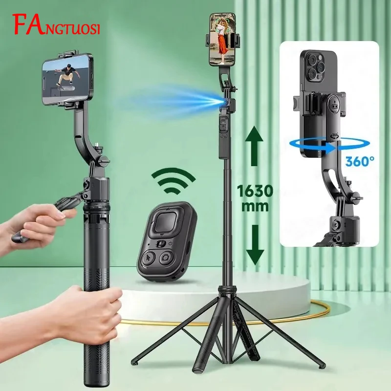 FANGTUOSI Selfie Stick Gimbal Stabilisator für Smartphone mit Bluetooth-Fernbedienung Intelligentes Follow-Up Anti Shake Pan Tilt Stativ Image