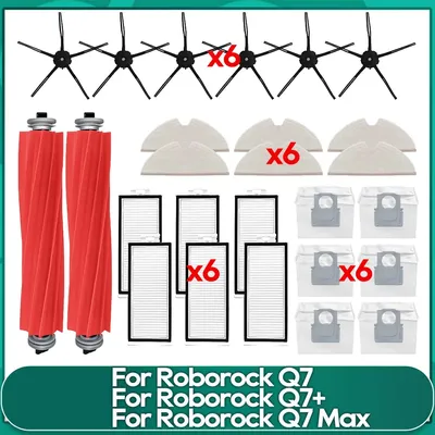 Fit Für Roborock Q7 MAX + / Q7 + / Q7 / T8 Wichtigsten Seite Pinsel Hepa-Filter Mopp Tücher Image
