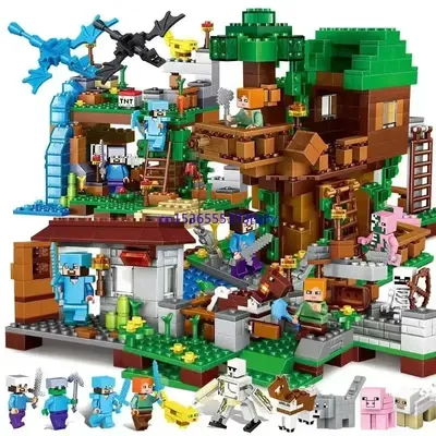 Stadtspielzeug meine Welt Berghöhle Dorfbausteine Spielzeug als Weihnachtsgeschenk Image