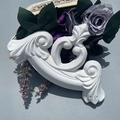 Pu Ecke Blume hohlen Hintergrund Wandform Nachahmung Gips Dekoration gebogene Ecke geschnitzte Wand Image