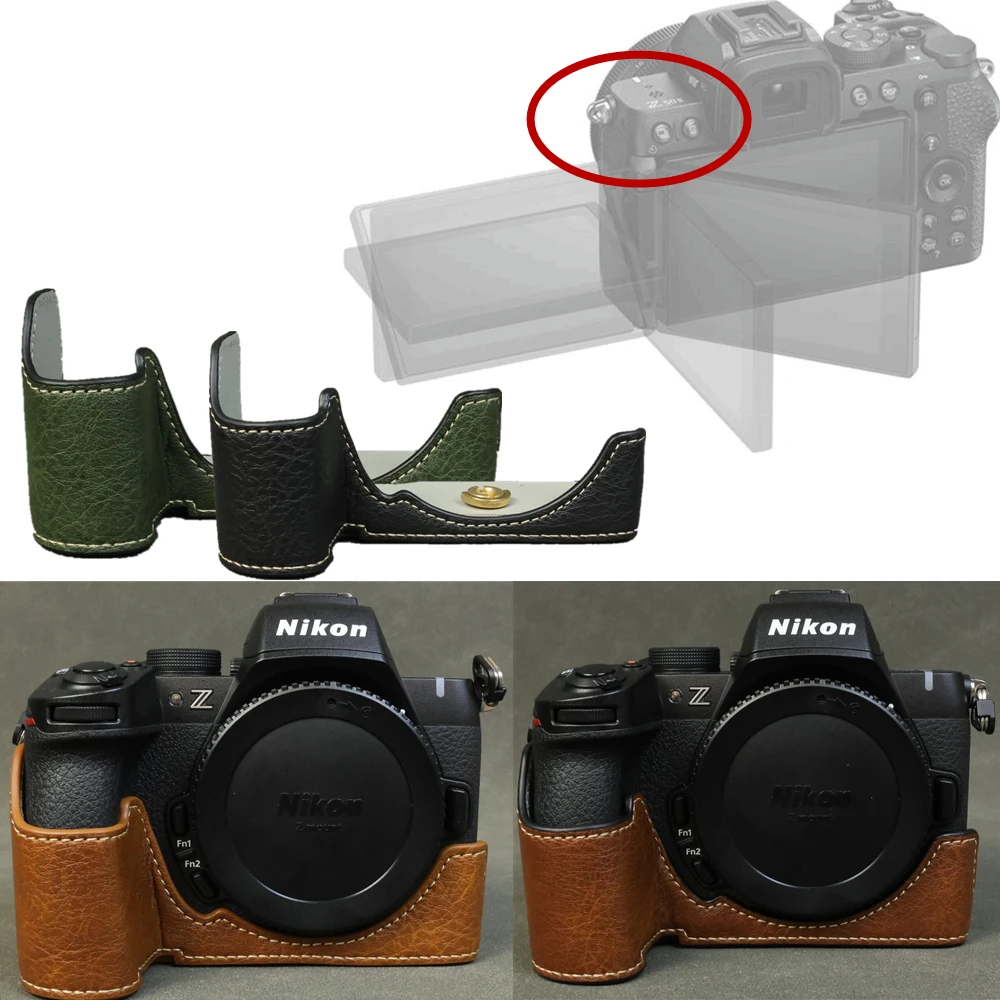 PU-Kamera-Halbgehäuse-Körperbasisschutz für spiegellose Kamera Nikon Z50 II Z50II Z50 Mark II