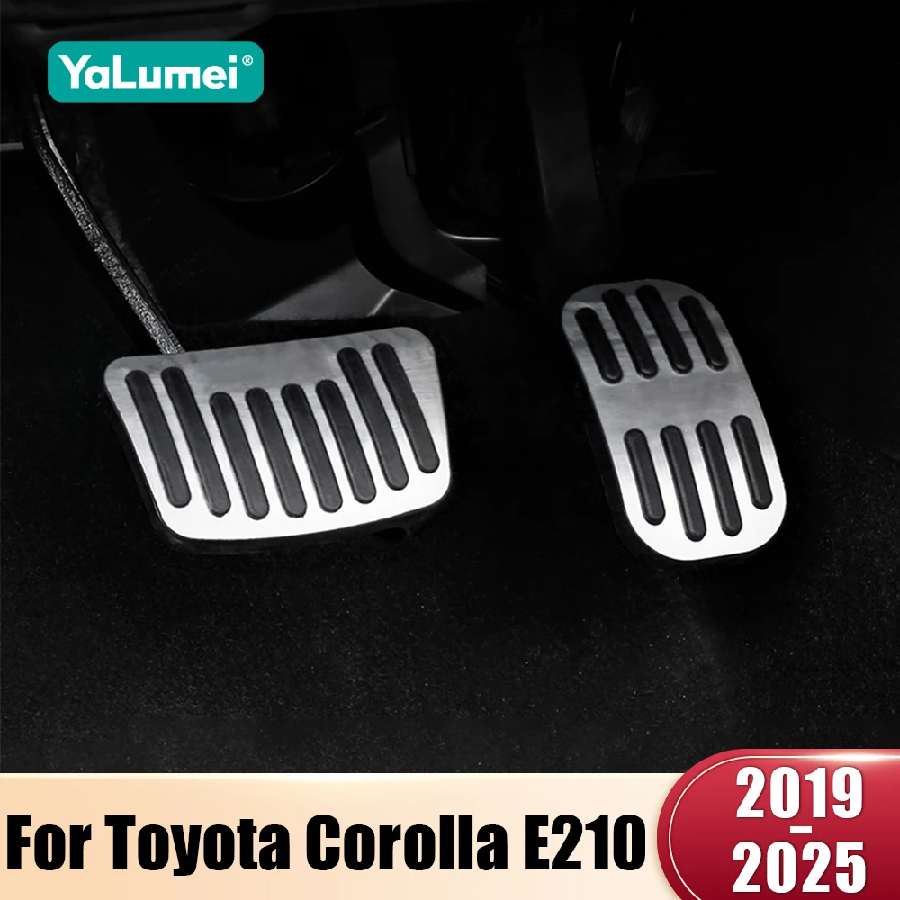 Für Toyota Corolla E210 2019 2020 2021 2022 2023 2024 2025 Hybrid Auto Gaspedal Gas Bremspedale Fußstütze Pedal Abdeckung Pads Image