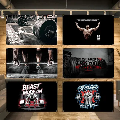 90 x 150 cm 3 x 5 Fuß GYM-Flagge, Polyester-Digitaldruck-Banner für Garage oder Outdoor-Dekoration Image