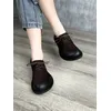 Birkuir Retro Big Head Schnürschuhe Damen Schuhe Luxus Slip on Schuhe Echt leder Eleganter Komfort