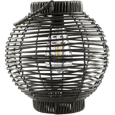 Gartenleuchte AM DESIGN "Solar-Laterne, Handarbeit, aus Kunststoff", grau, B:23cm H:24cm T:24cm, Lampen, kabellose Beleuchtung für den Außenbereich Image