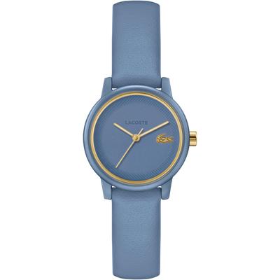 Quarzuhr LACOSTE "LACOSTE 12.12 SWIFT", blau, Armbanduhren, Damen, Armbanduhr, Damenuhr, Lederarmband, analog Image