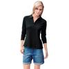 Poloshirt "Poloshirt", Damen, Gr. 42, schwarz, 95% Baumwolle, 5% Elasthan, B.C. BEST CONNECTIONS BY HEINE, unifarben, Langarm, Shirts