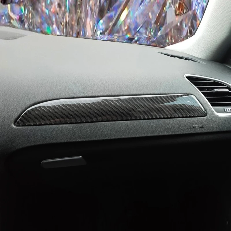 LHD/RHD Für Audi A4 B8 2009 2010 2011 2012 2013 2014 2015 2016 Carbon Faser Textur Fahrerseite armaturenbrett Panel Abdeckung Trim Image