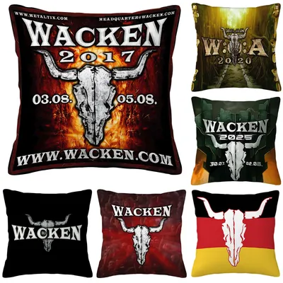 Dekokissenbezüge für Sofa, Wacken Open Airs, dekorative Kissen, Kissenbezüge, 45 x 45 cm, Image