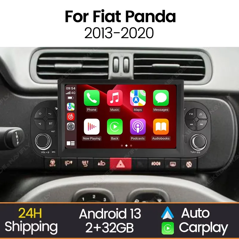 MEKEDE Autoradio Für Fiat Panda 2013 2014 2015 2016 - 2020 Drahtlose Carplay Android Auto Multimedia Stereo Player GPS navigation Image