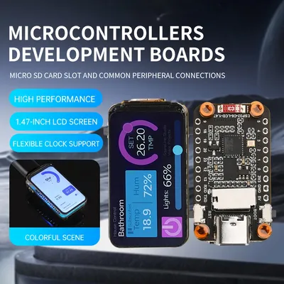 ESP32-C6 1.47-inch Color LCD Screen Development Board 160MHz Single-core Processor WiFi 6 Bluetooth