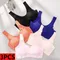 3PCS Summer Women Ice Silk Bra Seamless Vest Bras Push Up Underwear Sleep Top Padded Shock-Proof