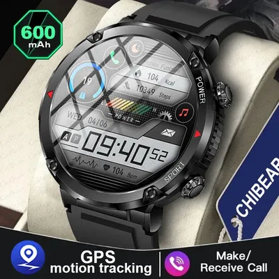 600mAh Large Battery Smartwatch Men 1.6 Inch Large Screen Health Monitoring Waterproof GPS Sport