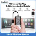 IHeylinkit 2 in1 CarPlay Adattatore Wireless CarPlay Mini Box Android Auto Dongle Per Benz Audi Mazda Kia Toyota VW OEM Autoradio
