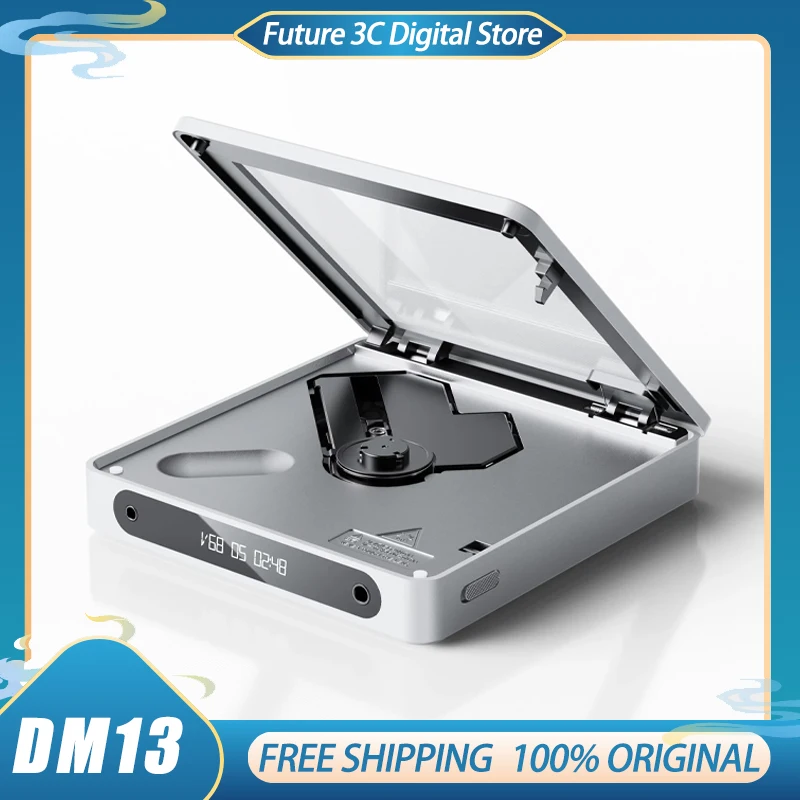 Lettore FiiO DM13 HIFI Lettore CD portatile stereo multifunzionale di alta qualità audio Lettore CD portatile in lega di alluminio a lunga durata della batteria Regalo