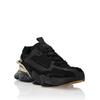 Sneaker PLEIN SPORT "Ps", Gr. 38, Normalschaft, 0293, schwarz, lightgold, Schuhe