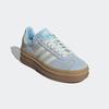 Sneaker ADIDAS ORIGINALS "GAZELLE BOLD", Gr. 40, clear sky, cream weiß, gold metallic, Leder, Synthetik, sportlich, Schuhe, Topseller