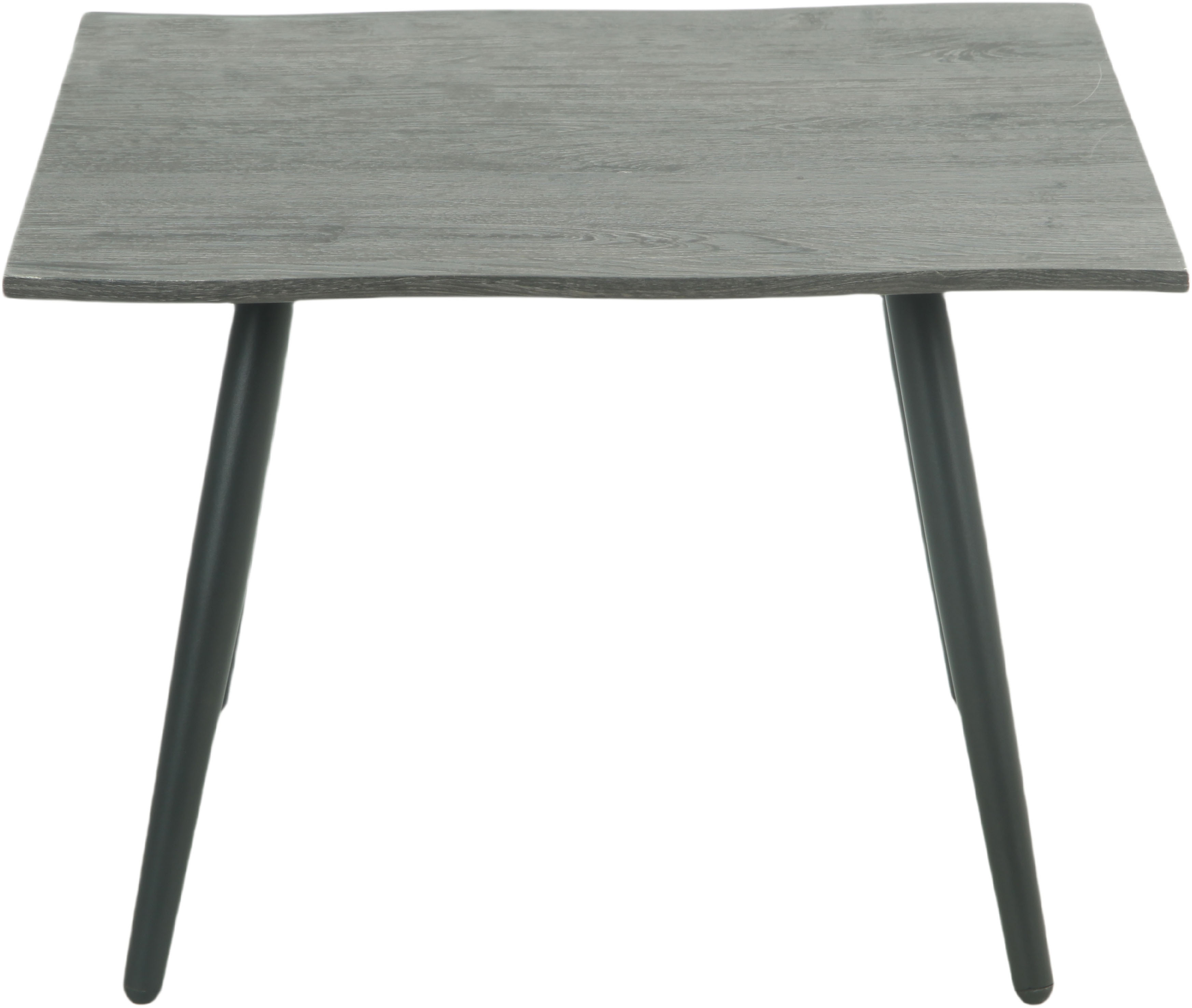 Couchtisch HELA "ZÜRICH", grau (grau, schwarz, schwarz, grau), B:60cm H:42cm T:60cm, Tische, Couchtisch, Baumkantenoptik,Vierfuß,quadratisch,60 x 60 cm