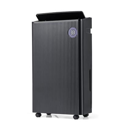 Black ABS Dehumidifier with Smart Touch Panel and Dual Drainage Options - 14" x 8" x 24" (L x W x H)