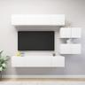 vidaXL 6-tlg. TV-Schrank-Set Weiß Spanplatte