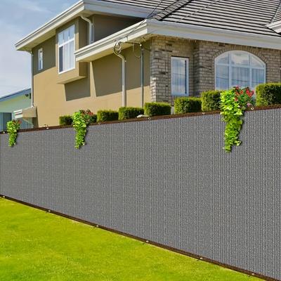TEMU Balcony Privacy Screen - Gray Fence Privacy Screen, Heavy Duty Privacy Fence Screen, Outdoor Sunshade Net Obstacle, Suitable For Garden, Pergola, Balcony, Patio, Garage, Etc Image
